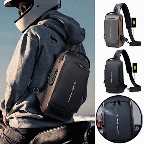 Schwarze Damen Anti-Diebstahl Crossbody-Tasche, elegant & sicher, perfekt für Stadt & Reisen.