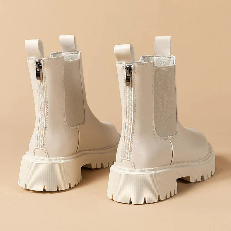 Bequeme, rutschfeste Damen Chelsea Boots mit Reißverschluss, ideal für Wintertage und maximalen Komfort.