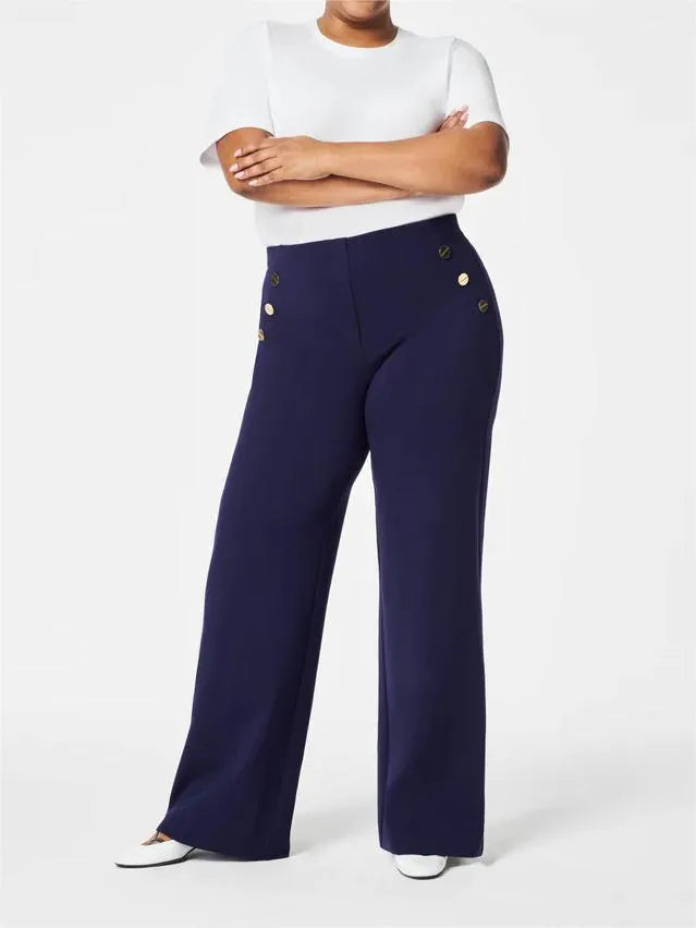 Toffee High Waist Schlaghose für Damen, weites Bein, Po-Lift, formend, ideal für elegante Looks.