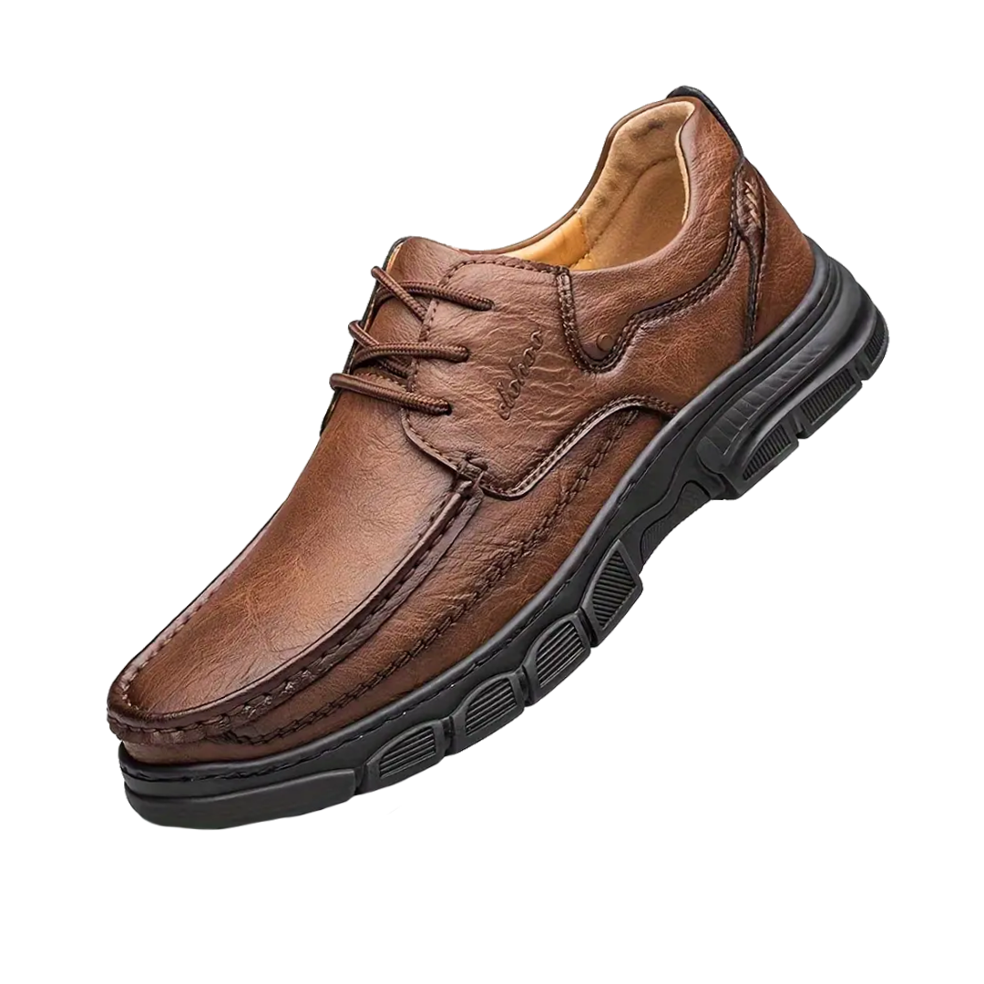Schwarze elegante Herren Business Schnürschuhe, perfekt für Büro & formelle Anlässe.