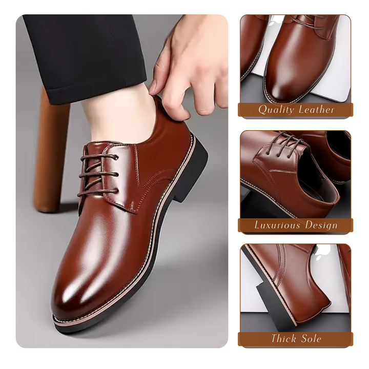 Komfortable Sohle schwarzer Herren Business Schuhe, ideal für langes Stehen im Büro. Elegante & stilvolle Herrenschuhe.