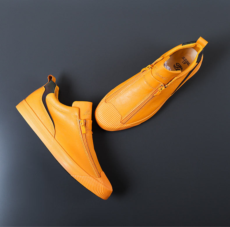 Gelbe elegante Herrenschuhe, komfortabel & leicht, perfekte Sommerschuhe.