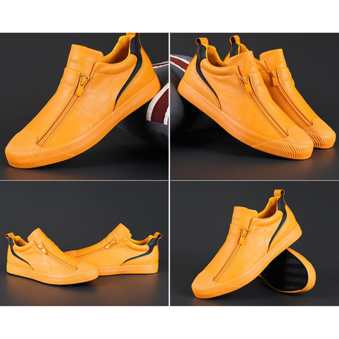 Braune stylische Herrenschuhe, bequeme Freizeitschuhe mit edlem Design.