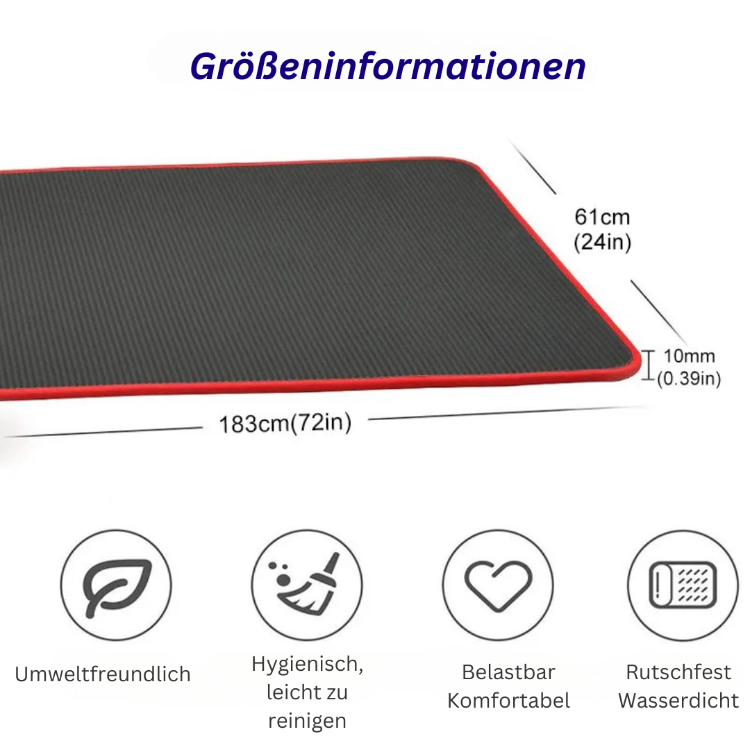 Rosa rutschfeste Fitnessmatte, extra dick, für effektives Training. Perfektes Sportzubehör mit Komfort & Gelenkschutz.