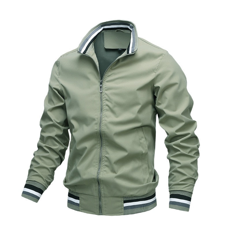 Trendige gelbe Herren Frühlingsjacke, lässige Bomberjacke, stylisch & bequem für Freizeit.