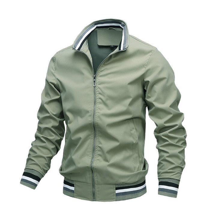 Trendige gelbe Herren Frühlingsjacke, lässige Bomberjacke, stylisch & bequem für Freizeit.