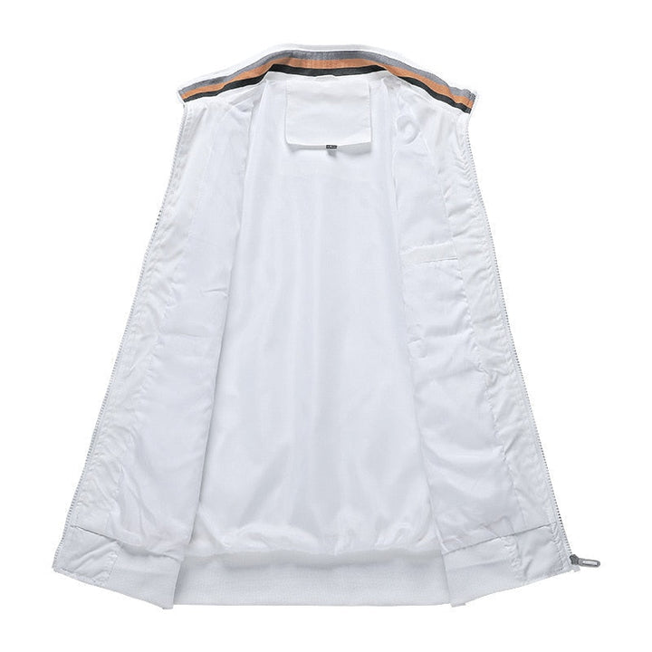 Moderne dunkelblaue Herren Übergangsjacke, vielseitig für Freizeit & Herrenmode.