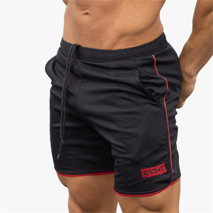 Praktische Herren Sport-Shorts mit Reißverschlusstaschen, ideal für Training & Fitness.
