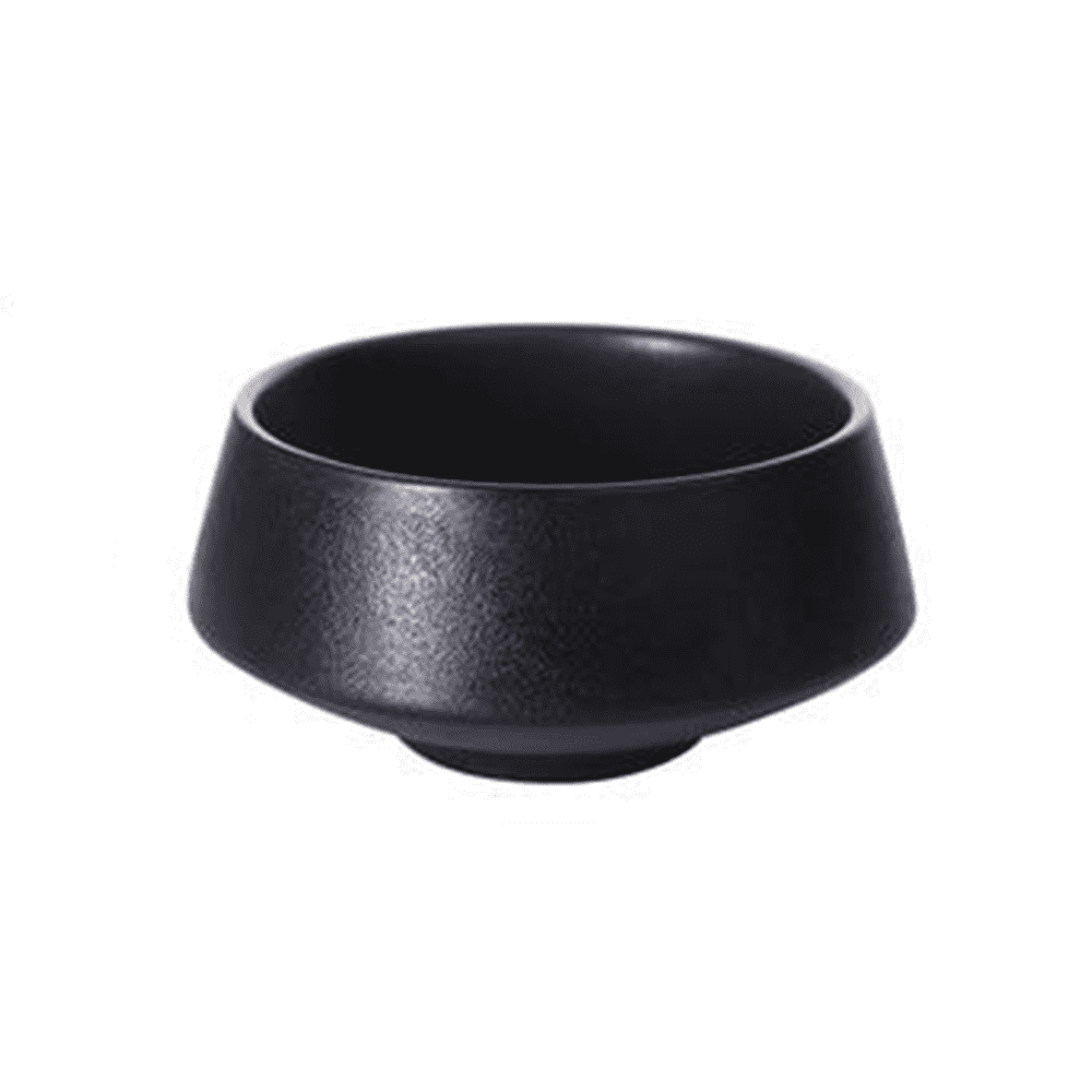 Elegante schwarze Porzellan-Servierschale, modernes Küchengeschirr. Perfekt für Stil und Funktion.