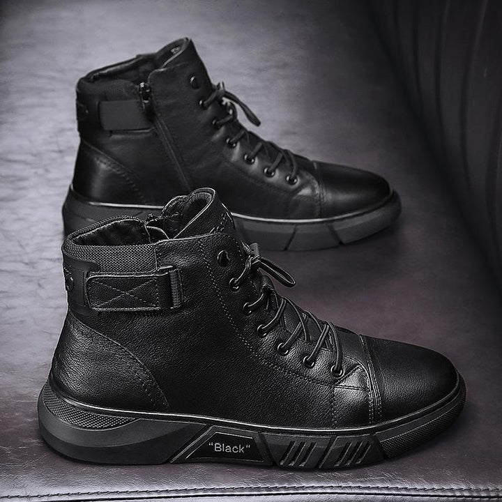 Schwarze robuste Maxwell Herren Outdoor-Schuhe. Perfekt für Herbst, Winter & anspruchsvolles Gelände.