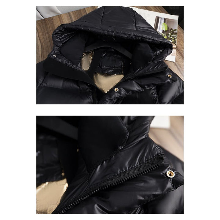 Hochwertige schwarze Damen Winterjacke, wasserdicht, warm & winddicht für den Winter.