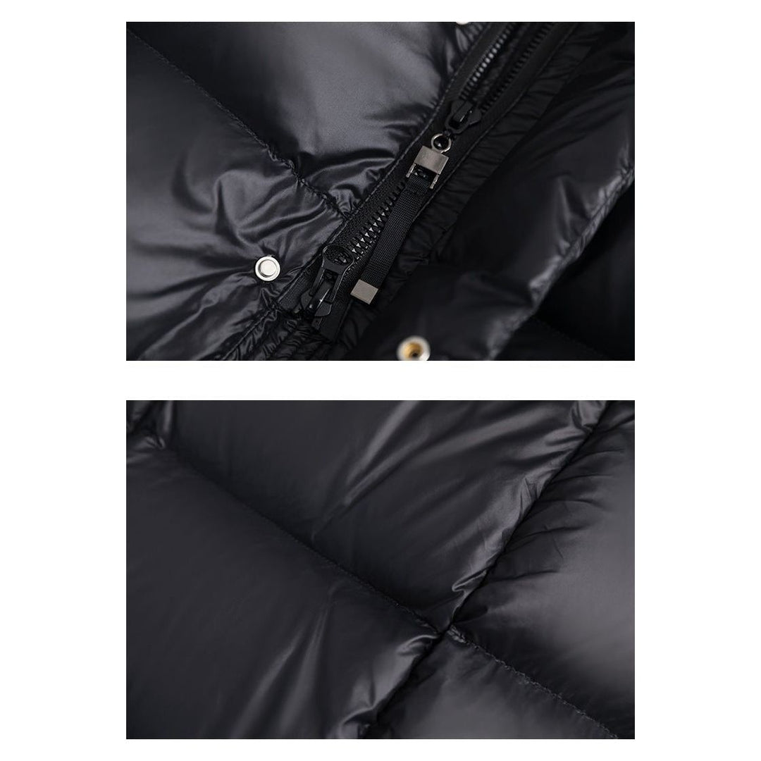 Feminine schwarze Damen-Winterjacke, wasserabweisend, warm & schützend für Outdoor.