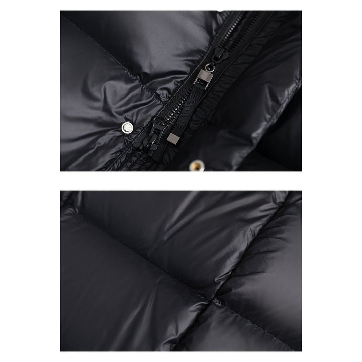 Feminine schwarze Damen-Winterjacke, wasserabweisend, warm & schützend für Outdoor.
