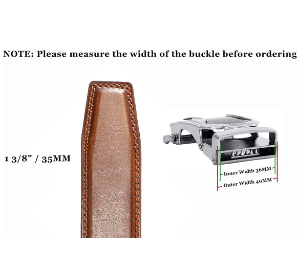 Hochwertiger verstellbarer Herren-Automatikgürtel, Leder. Idealer Business- & Freizeitgürtel. Unverzichtbares Männeraccessoire.