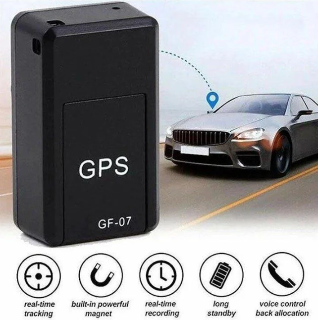 Vielseitiger schwarzer Mini-GPS-Tracker mit starkem Magnet für Fahrzeugortung, Diebstahlschutz und Sicherheit.
