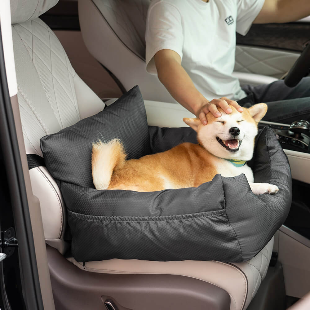 Sicherer Hundeautositz aus robustem Oxford-Gewebe, ideal als Reisekissen für alle Haustiere.