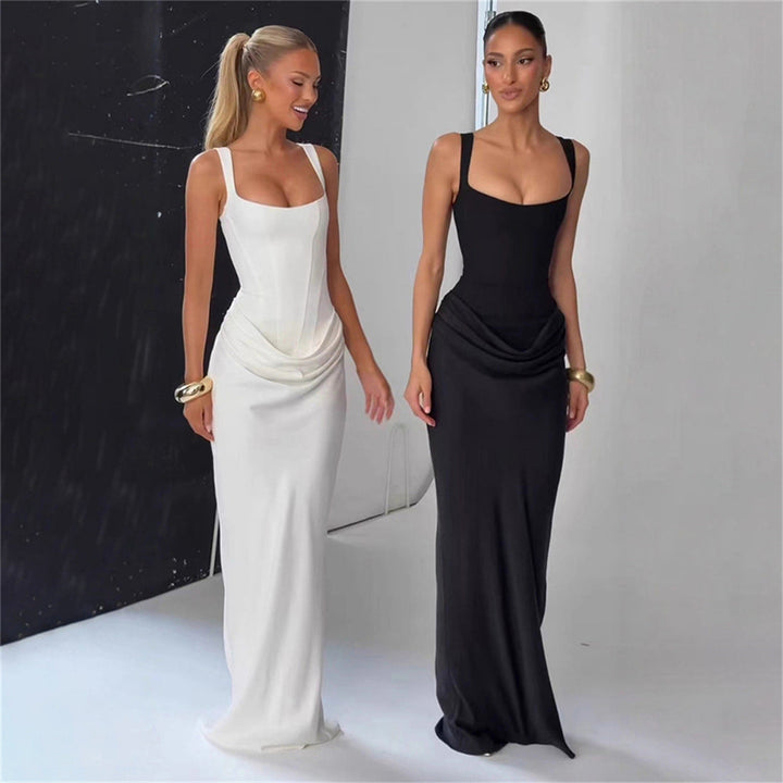 Glamouröses Damen Abendkleid mit funkelnden Pailletten, schickes Festkleid für Hochzeiten & Partys.