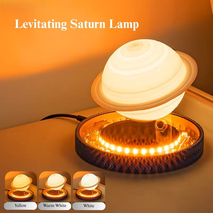 Magische 3D Saturn Levitationslampe mit dimmbaren LED-Lichtern. Perfekt als Kosmos Nachtlicht oder Wohnaccessoire.