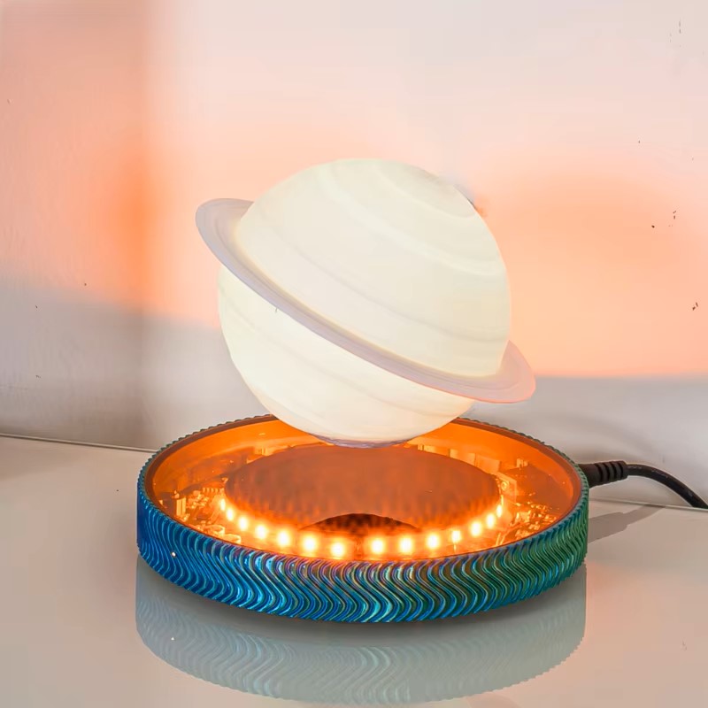 Elegante 3D Saturn Schwebelampe für moderne Weltall Dekoration. Ideal als futuristisches Geschenk & stimmungsvolles Licht.