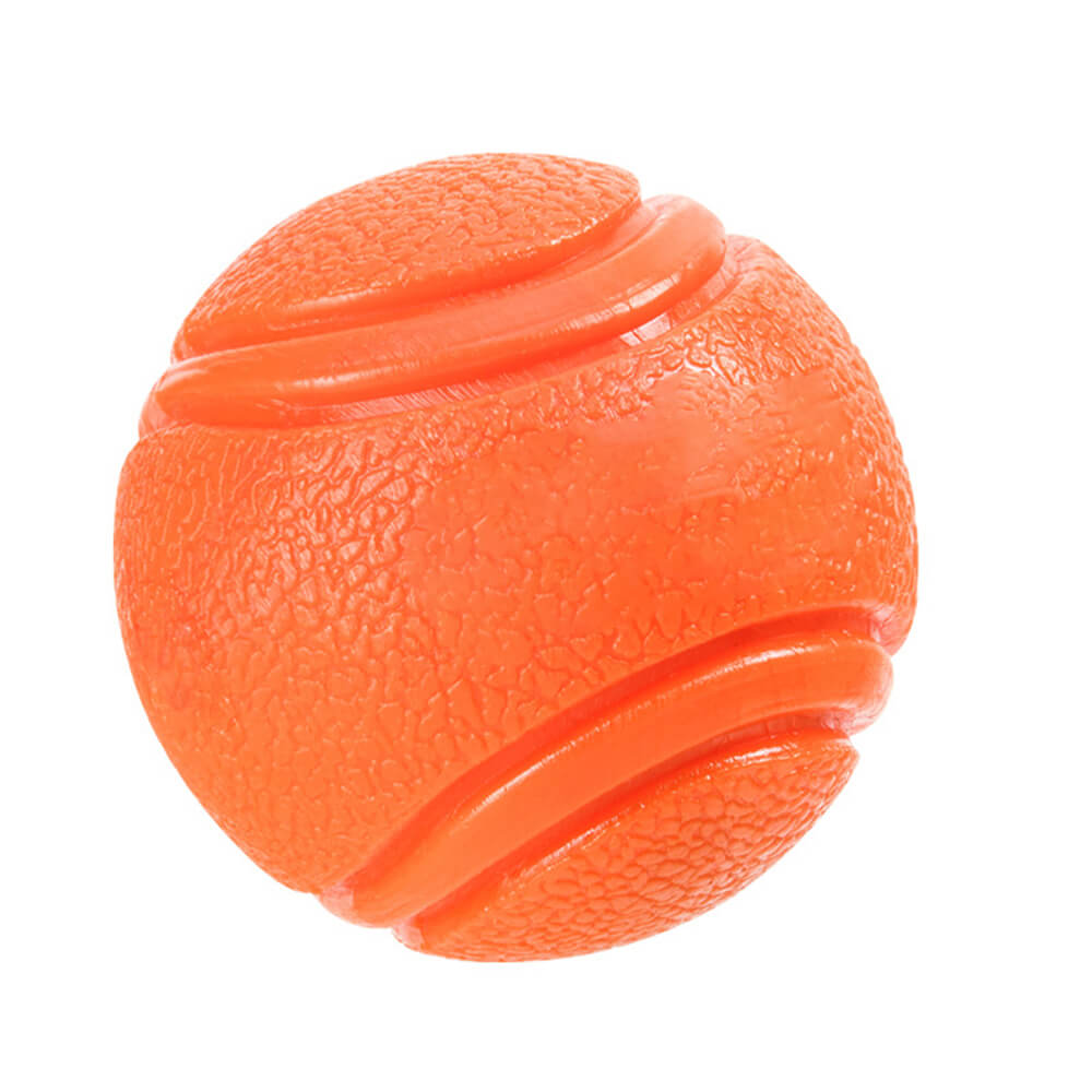 Roter schwimmender Quietschball für Hunde, ideales Kauspielzeug für Outdoor- & Wasserspiele.