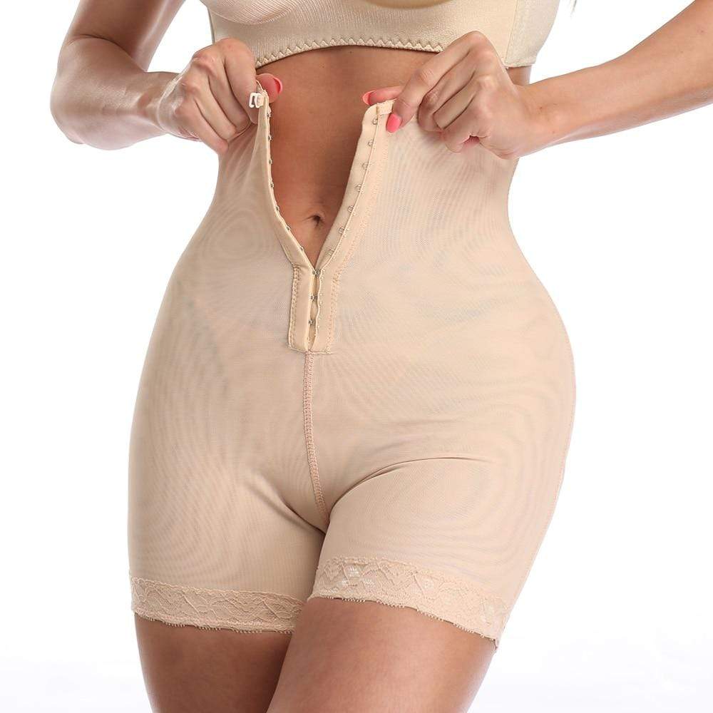 SculptEase Damen Shapewear Shorts mit hohem Bund für eine sofort schlankere Silhouette und Bauchweg-Effekt.