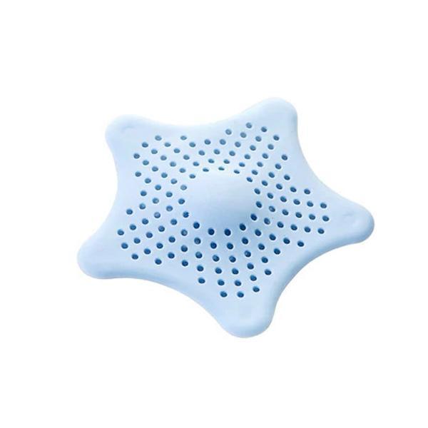 Silikon Seestern Abflussfilter für Waschbecken im Bad und Spülbecken in der Küche. Effektiver Haarfänger.