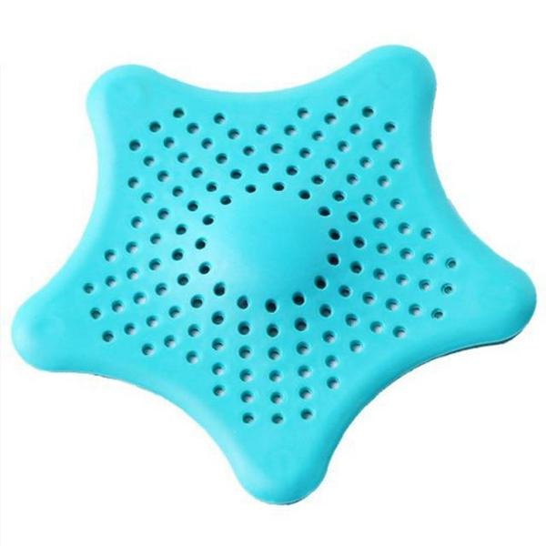 Seestern Abflusssieb aus Silikon, effektiver Haarfänger & Schmutzfänger für Dusche & Spüle.