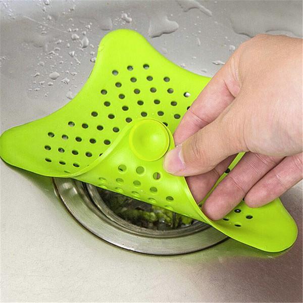 Effizientes Silikon Abflusssieb Seestern, verhindert Verstopfungen in Spüle, Badewanne & Dusche.