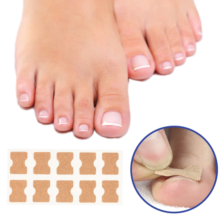 Selbstklebende Zehennagel Korrektur-Pflaster für gepflegte Nägel. Ideal für diskrete Nagelkorrektur & Fußpflege.