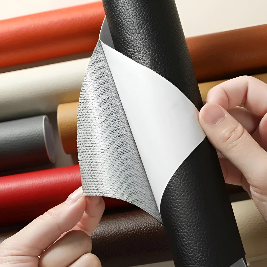 Robuster selbstklebender Reparaturflicken aus Kunstleder für Sofa- und Autositz-Wiederherstellung.