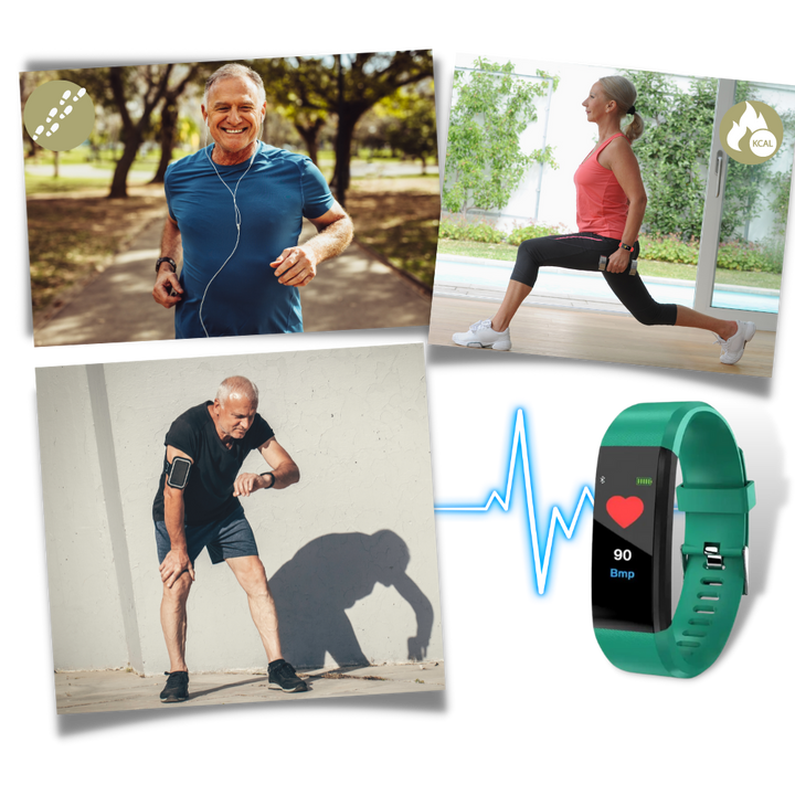 Fitness Tracker für Senioren, präzise Schritte, Aktivität & Kalorien im Blick. Fördert gesunden Lebensstil.