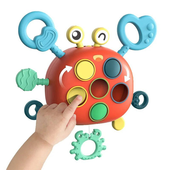 Sicheres Montessori Spielzeug für Babys, unterstützt sensorische Entwicklung & Motorik.