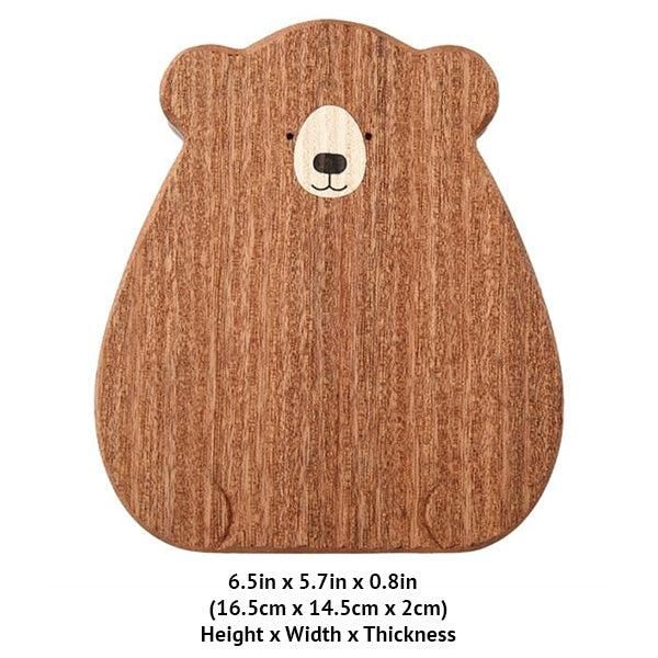 Servierplatte & Schneidebrett aus Holz im Bären-Design. Perfekt als Küchenhelfer & Wohndeko.