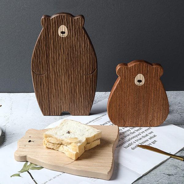 Charmante Holz-Servierplatte in Bärenform, ideal für Charcuterie & als Schneidebrett.