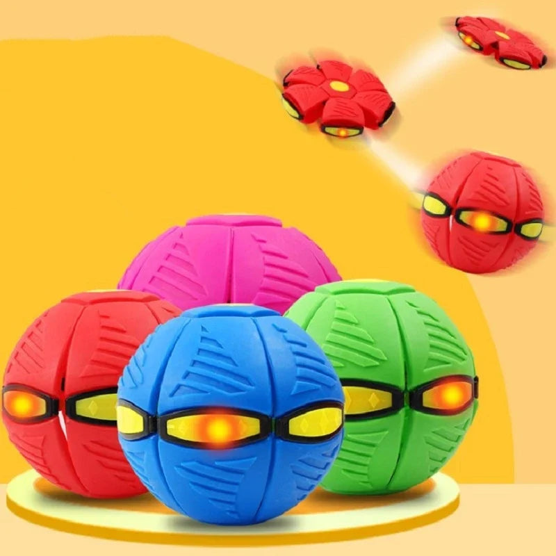 Verwandlungsball für Kinder: Innovatives Outdoor-Spielzeug, das sich von Scheibe zu Ball formt. Fördert aktive Bewegung.