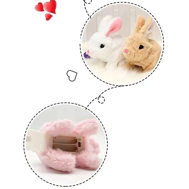 Interaktives Hoppelhase Kuscheltier, weich & sicher, fördert spielerisches Lernen bei Kindern.