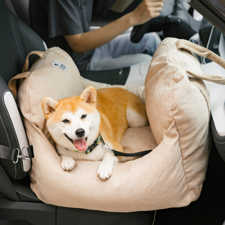 Hundeautositz: ein gemütlicher Platz, auch abseits des Autos.