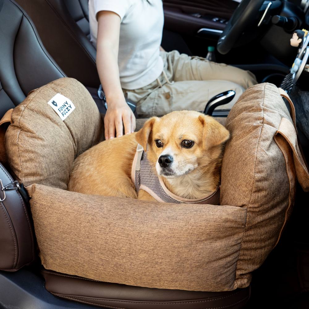 Hundeautositz, der für Ordnung und Sauberkeit im Auto sorgt.