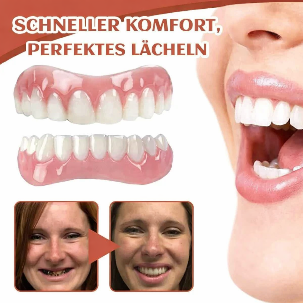 Weiches, anpassbares Silikonpolster für Prothesen. Sorgt für rutschfesten, sicheren Halt des Zahnersatzes.