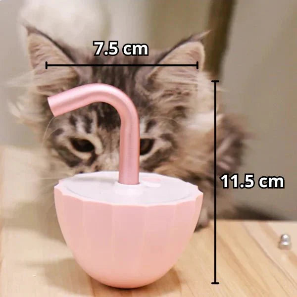 Detailaufnahme des farbenfrohen Laser-Wackelspielzeugs, bereit für interaktiven Spielspaß mit Katzen.