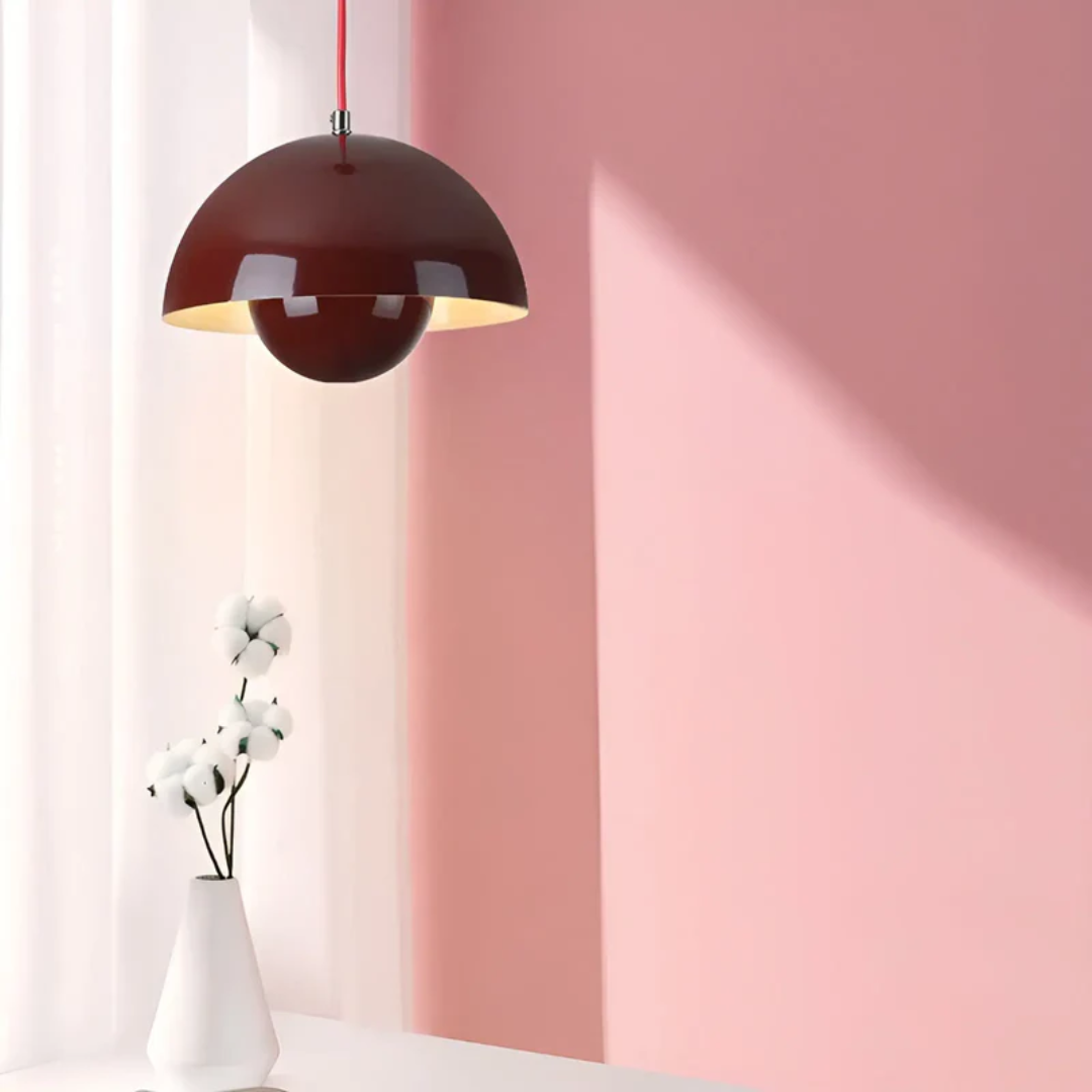 Design LED Pendelleuchte, skandinavisch inspiriert, ideal für Wohn- & Schlafzimmer.