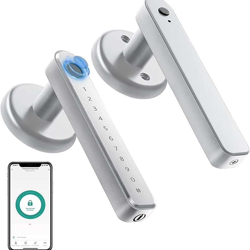 Einfach zu installierender Smart Fingerabdruck-Türgriff für sichere Türensicherung zu Hause.