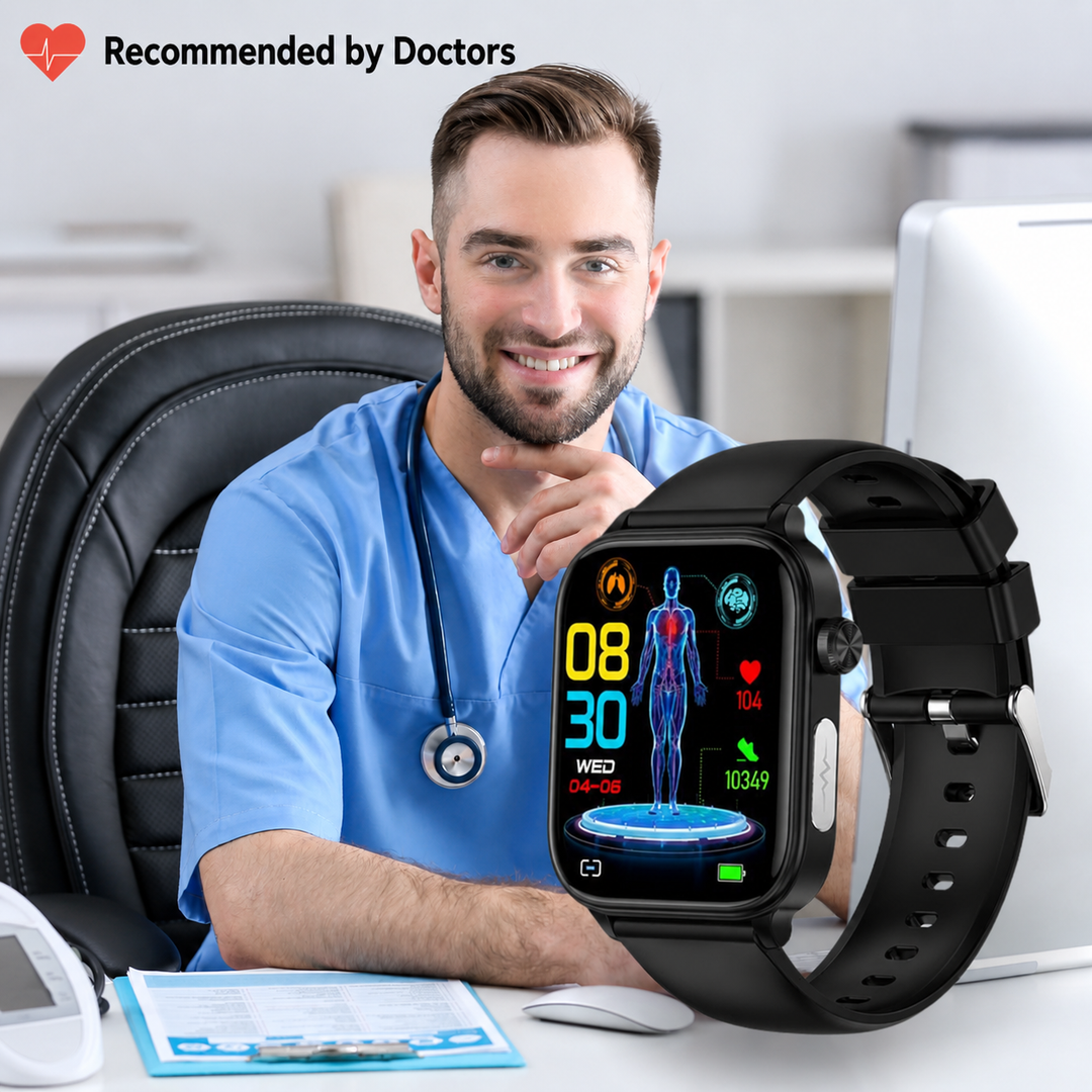 Aktivitätstracker für Senioren; Schritte zählen und Aktivität überwachen mit der Gesundheitsuhr.