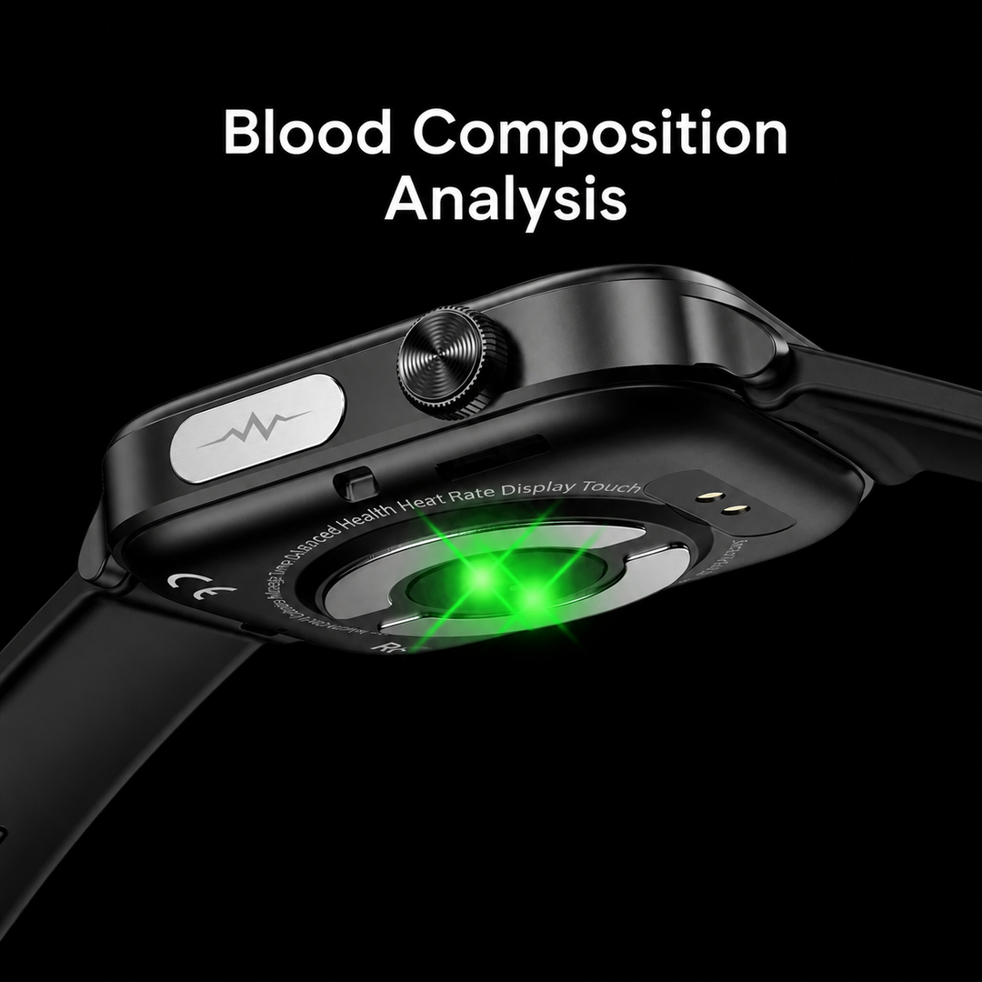 Wearable mit Bluetooth-Konnektivität für Smartphone-Verbindung und App-Steuerung.