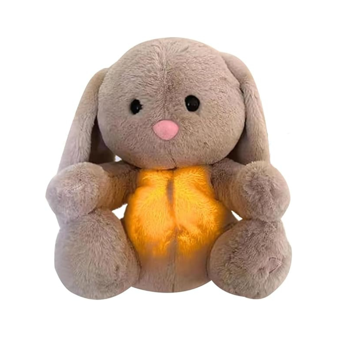 Baby kuschelt sich an SnuggleBreathe, das atmende Beruhigungstier & Schlafhilfe für Babys gegen Trennungsängste.