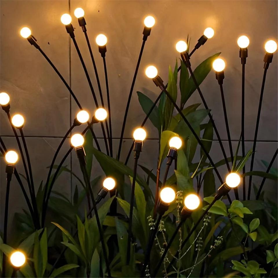 Leuchtende Solar-Glühwürmchen-Lichter für Wege & Beete. Warmweiße LED-Außenbeleuchtung für stimmungsvollen Garten.