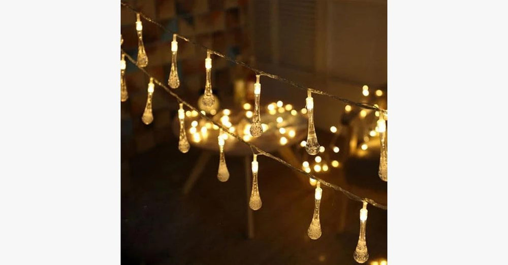 IP65 Solar LED Lichterkette, perfekt für festliche Partys & gemütliches Ambiente im Garten und auf der Terrasse.