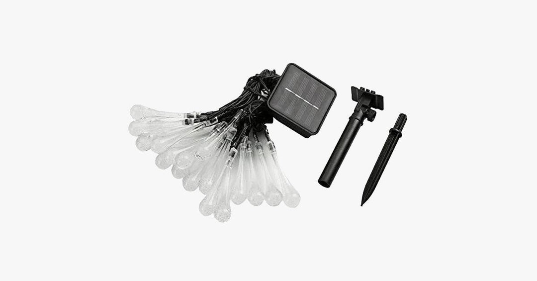 Umweltfreundliche Solar LED Lichterkette mit warmweissem Licht, zaubert funkelnden Glanz für Garten & Feiern.