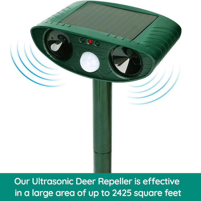 Ultraschall-Tierabwehr outdoor: Solarbetrieben, wetterfest, mit Bewegungsmelder gegen Waschbären & Wildtiere im Garten.