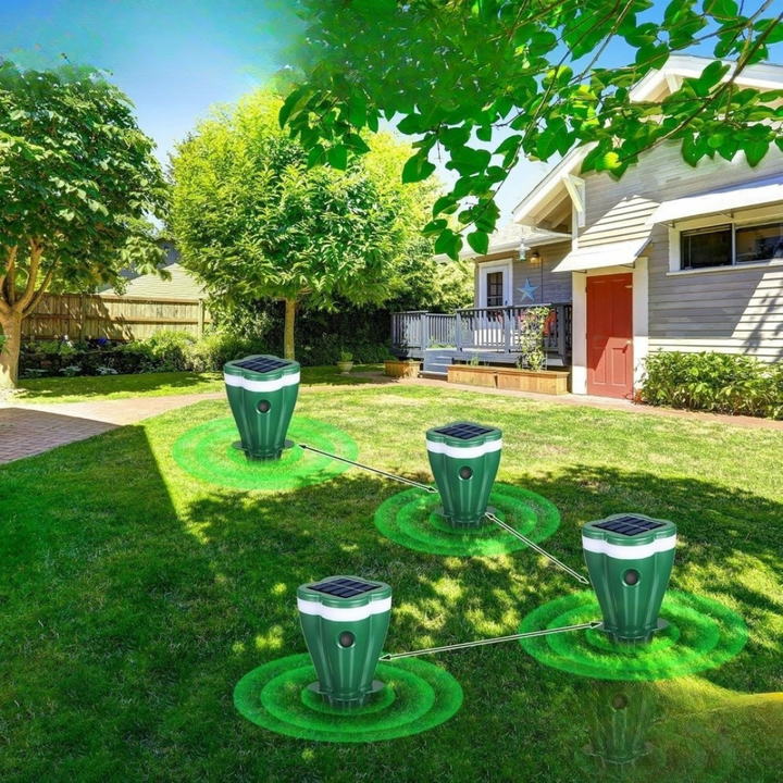 Effektiver Gartenschutz: Solar Ultraschall Tierabwehr gegen Maulwürfe, Wühlmäuse und andere Schädlinge im Aussenbereich.